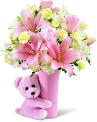 The FTD Baby Girl Big Hug Bouquet from Parkway Florist in Pittsburgh PA